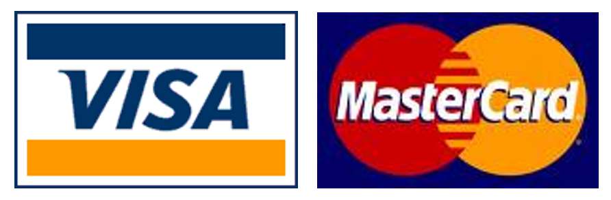 We proudly accept Visa and MasterCard